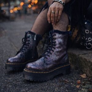✨ Dr. Martens Jadon FL Iridescent Glitter Platform Boots ✨ US Women's Size 8